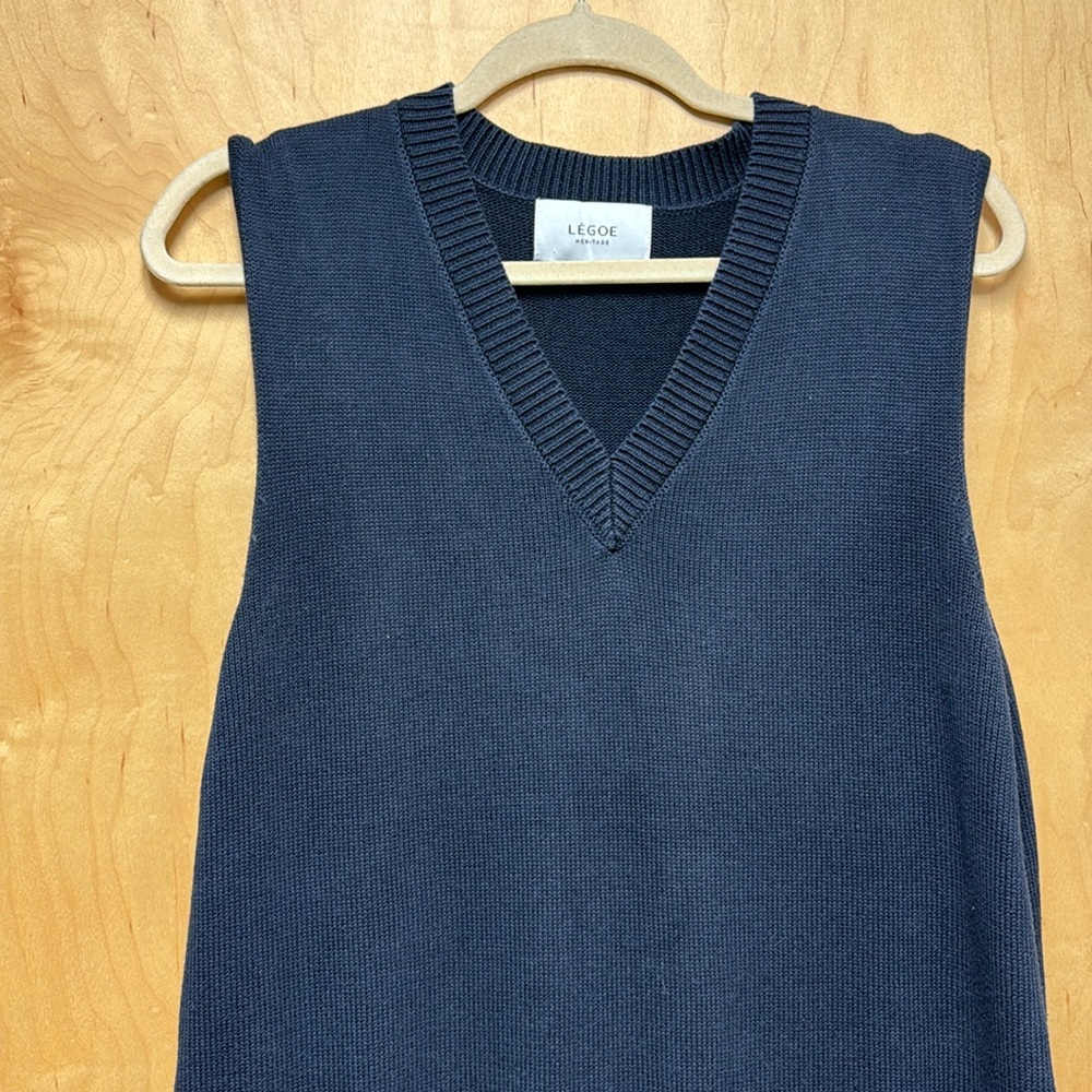 Legoe Heritage Size 4/Large Navy Dress w Zippers for Breastfeeding - Maternity